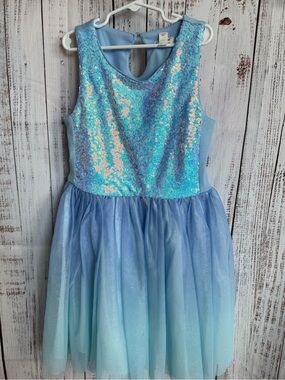 Cat & Jack Light Blue Sequin Tulle Party Dress